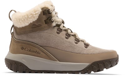 Brauner Columbia Knöchelschuh mit Fell und wasserdichter Membran. Brauner Columbia Knöchelschuh mit Fell und wasserdichter Membran.