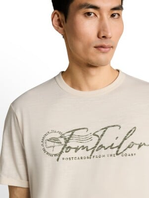 Tom Tailor Printed T-Shirt férfi póló