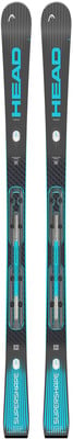 HEAD Supershape Ski mit modernem Design und blauen Details. HEAD Supershape Ski mit modernem Design und blauen Details.