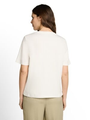 Tom Tailor Crew Neck Croche női póló
