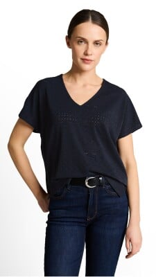 Tom Tailor V-Neck női póló