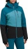 Damen-Skijacke in Petrol und Schwarz.