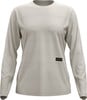 Damen-Langarmshirt in Beige mit dezentem Logo.