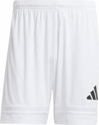 Weiße Adidas Herrenshorts mit seitlichem Logo. Weiße Adidas Herrenshorts mit seitlichem Logo.