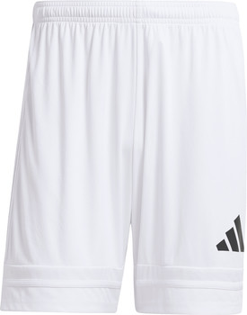 Weiße Adidas Herrenshorts mit seitlichem Logo.