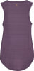 Violettes Damen-Tanktop mit Streifenmuster und Logo oben.