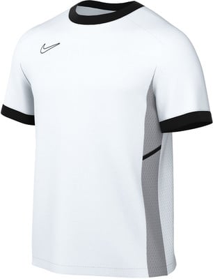 Weißes Nike T-Shirt mit schwarzem Kragen und Logo. Weißes Nike T-Shirt mit schwarzem Kragen und Logo.