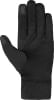 Schwarze Handschuhe mit Touchscreen-Funktion an Fingern und Daumen.