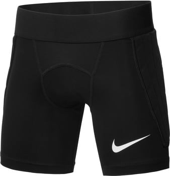 Schwarze Nike Kompressionsshorts mit Logo, ideal für Sport.