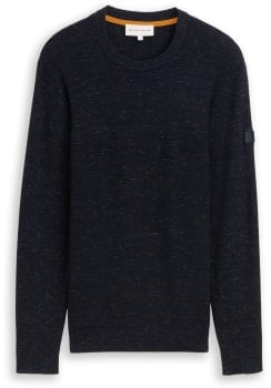 Tom Tailor Space Dye Crew férfi pulóver