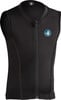 Schwarze Weste mit Body Glove Logo und Reißverschluss.