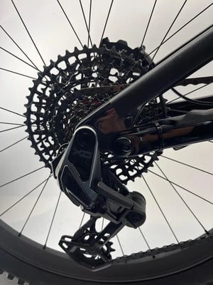 Detail eines Mountainbike-Schaltwerks mit Kassette. Detail eines Mountainbike-Schaltwerks mit Kassette.