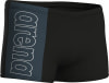 Schwarze Badehose mit blauem Streifen und Arena-Logo