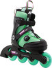 Grüne K2 Lumi BOA Inlineskates mit rosa und grünen Akzenten.