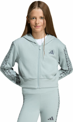 adidas JG AN 3S FT FZ Dívčí trénink.bunda s kap.