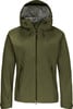 Grüne Herren-Regenjacke mit Kapuze und Logo auf der Brust.