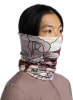 Damenhalstuch mit Blumenmuster und Buff-Logo.