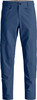 Blaue Herrenhose mit Taschen und Knopfverschluss.