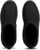 Schwarze, gefütterte Stiefeletten mit Fell, ideal für den Winter.