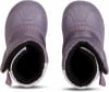 Lila Kinder-Winterstiefel mit Textilobermaterial und warmem Futter.