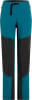 Blaue Outdoorhose mit schwarzen Einsätzen und verstellbarem Bund.