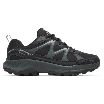 Černá turistická obuv Merrell s membránou Gore-Tex pro muže. Černá turistická obuv Merrell s membránou Gore-Tex pro muže.
