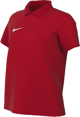 Rotes Nike Poloshirt mit weißem Logo und Kragen. Rotes Nike Poloshirt mit weißem Logo und Kragen.