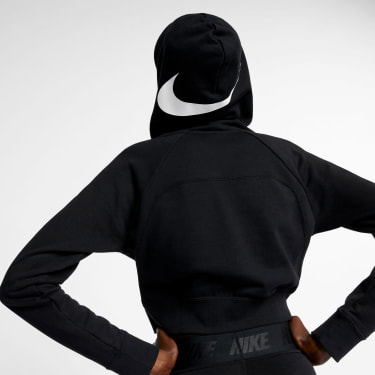 Swoosh Cropped Hoodie női kapucnis felső