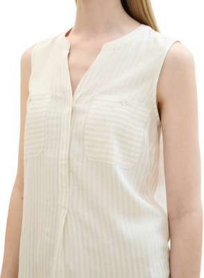 Tom Tailor Striped női ujjatlan blúz