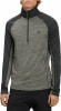 Herren-Pullover mit Melange-Optik, kurzem Reißverschluss und hohem Kragen.