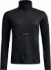 Schwarzes Herren-Sweatshirt von ORTOVOX mit kurzem Reißverschluss und Stehkragen.