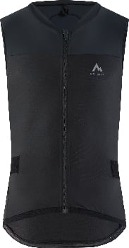 Schwarze McKinley-Weste mit Reißverschluss und Markenlogo.
