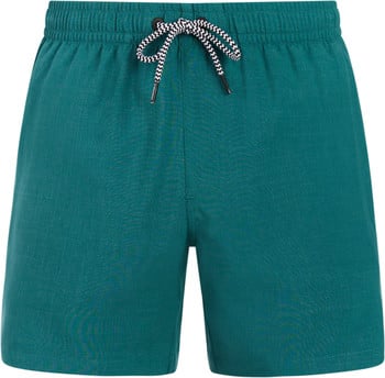 Grüne Herrenshorts mit elastischem Bund und Kordelzug.