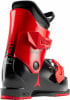 Ein rot-schwarzer Atomic Hawx Kinderski-Stiefel mit Schnallen.