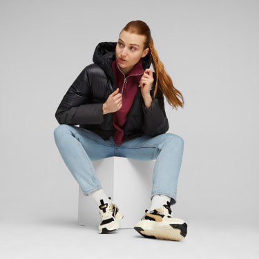 Power Jacke mit Kapuze