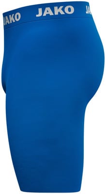 Blaue Sporthose mit JAKO-Logo auf dem Bund. Blaue Sporthose mit JAKO-Logo auf dem Bund.