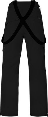 Schwarze Hose mit Hosenträgern und Reißverschlüssen an den Beinen. Schwarze Hose mit Hosenträgern und Reißverschlüssen an den Beinen.