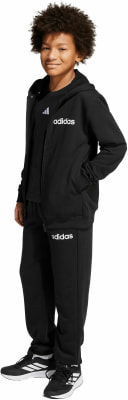 adidas J LIN FT TS 220 Jogginganzug mit Kapuze adidas J LIN FT TS 220 Jogginganzug mit Kapuze