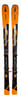 Atomic-Ski mit orange-schwarzem Design und schwarzer Bindung.