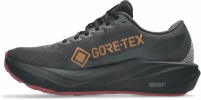 Herren-Laufschuh GORE-TEX in Dunkelgrau mit orangefarbenem Logo.