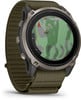 Grüne Garmin-Uhr mit Karte im Arapaho National Forest.