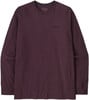Patagonia Langarmshirt in Weinrot mit Logo auf der Brust.