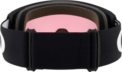 Skibrille mit rosa Glas und schwarzem Riemen mit weißem Logo. Skibrille mit rosa Glas und schwarzem Riemen mit weißem Logo.