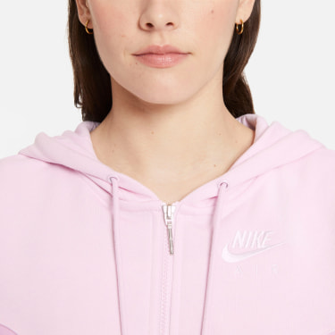 Air Oversized Fleece Hoodie mit Fullzip