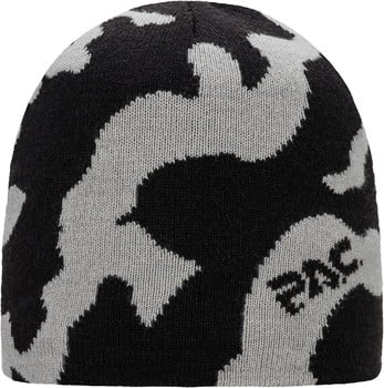 Mütze mit schwarz-weißem Camouflage-Muster und PAC-Logo.