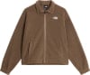 Braune Fleecejacke von The North Face mit durchgehendem Reißverschluss.
