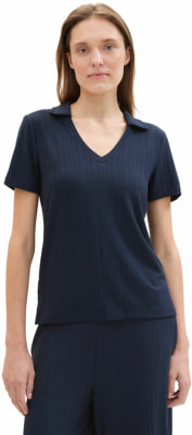 Tom Tailor TOM TAILOR Rib Polo Collar Női póló