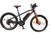 Schwarzes KTM E-Bike mit orangefarbenen Details und Bosch Akku.