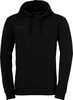 Schwarzer Herren-Hoodie mit Kapuze und Kempa-Logo auf der linken Brust.