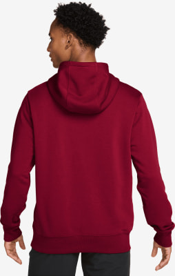 Mann in dunkelroter Kapuzenpullover von hinten. Mann in dunkelroter Kapuzenpullover von hinten.
